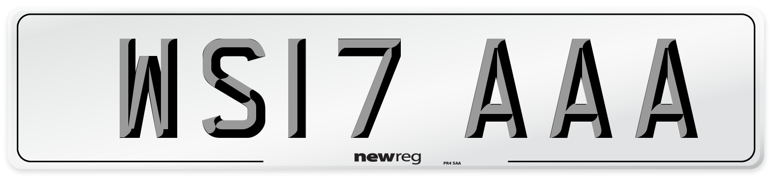 WS17 AAA Number Plate from New Reg